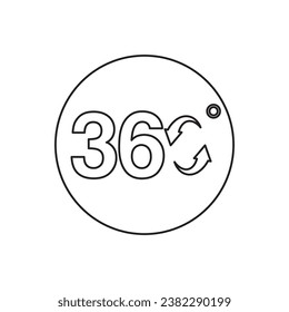 360 arrow icon vector illustration eps