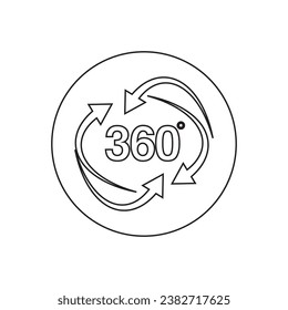 360 arrow icon vector illustration eps