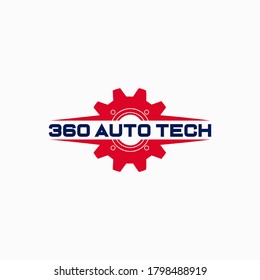 360 Auto Tech Logo Vector Templates