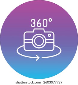 360 Camera vector icon. Can be used for printing, mobile and web applications.