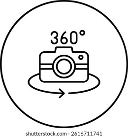 360 Camera vector icon. Can be used for printing, mobile and web applications.