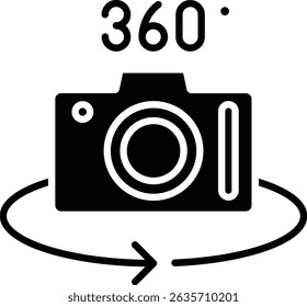 360 Camera vector icon. Can be used for printing, mobile and web applications.