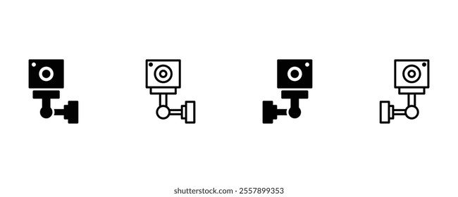 360 Cctv Camera on wall icon. Security system Surveillance dome camera icon. Store, Home security, Business security camera vector icon. Surveillance camera in school vector icon. vector sign.