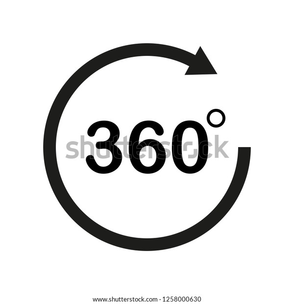 360 Circular Black Arrow On White Stock Vector (Royalty Free ...