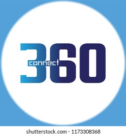 360 connect logotype vector template
