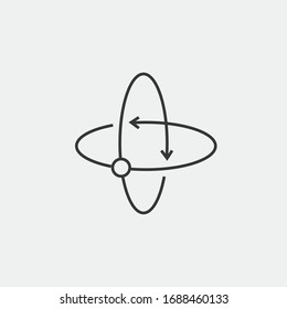 360 cycle vector icon 360 degrees
