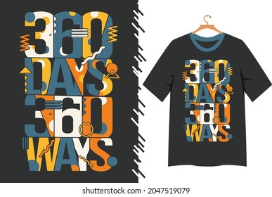 360 días 360 formas de tipografía para el diseño de camisetas