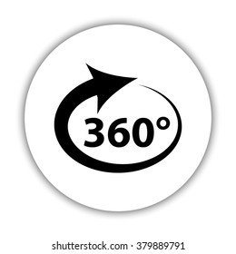 360 degree  - black vector icon
