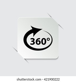 360 degree -  black vector icon