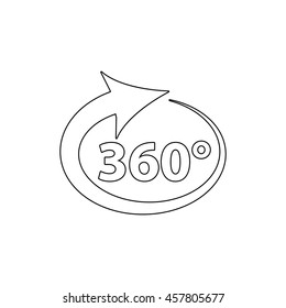 360 degree -  black vector icon