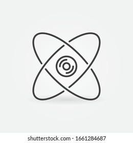 360 degree camera vector concept icon or logo in thin line style