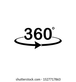 360 degree icon design rotation symbol. vector illustration
