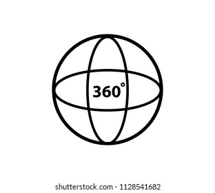 360 degree icon vector