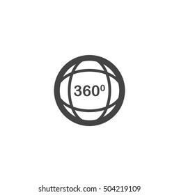 360 degree Icon in Vector