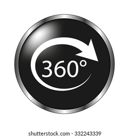 360 degree icon - vector button