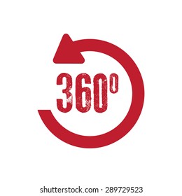 360 Degree icon, vector illustration