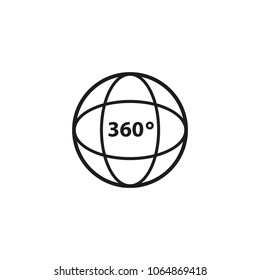 360 degree icon vector logo template 