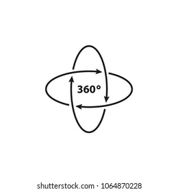 360 degree icon vector logo template

