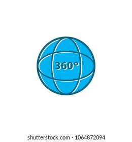 360 degree icon vector logo template