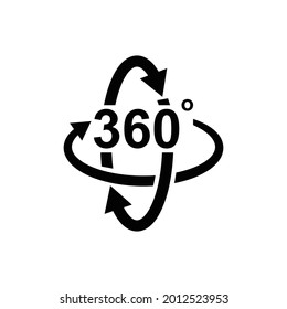 360 degree icon vector logo design template