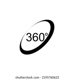 360 degree icon, 360 degree vector sign symbol