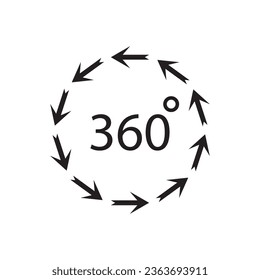 360 degree icon vector template illustration logo design