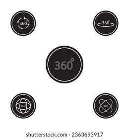 360 degree icon vector template illustration logo design