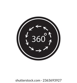 360 degree icon vector template illustration logo design