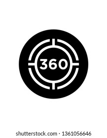 360 Degree Icons Vector