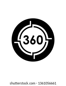 360 Degree Icons Vector