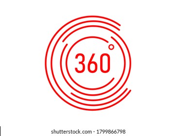 Plantillas vectoriales de diseño de logotipo de 360 grados