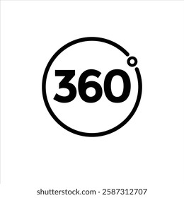 360 degree minimalist logo design template