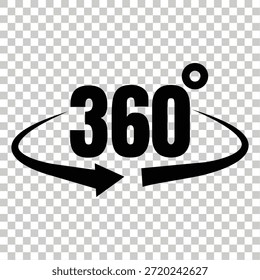 360 Degree Rotation Angle Symbol Icon