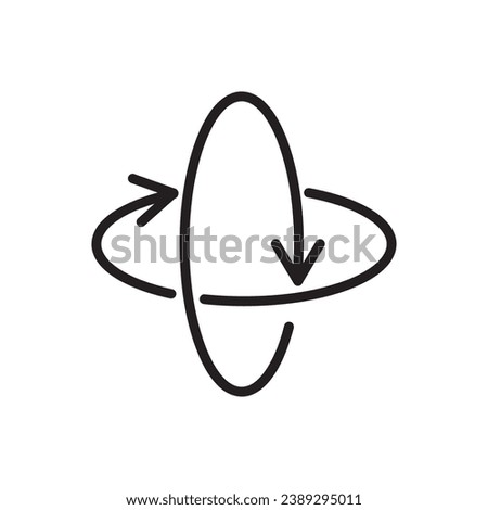 360 degree rotation arrows flat trendy style illustration on white background..eps