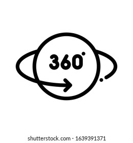  360 Degree Rotation Icon. Simple Vector line icon. EPS 10