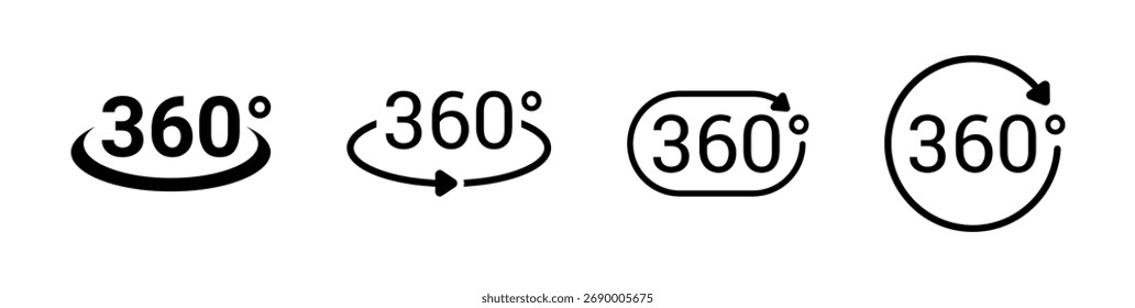 360 degree rotation icon vector