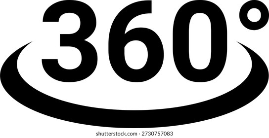 ícone de rotação de 360 graus vetor