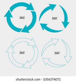 360 degree symbol , vector image