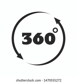 360 degree template dark icon for design eps 10 vector