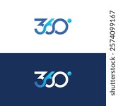 A 360 Degree Three Sixty Digit Logo Design Concept