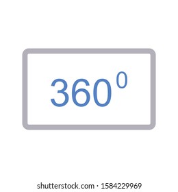 360 degree vector color line icon 