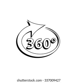 360 degree - vector icon