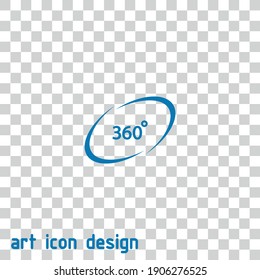 360 Grad Vektorsymbol auf abstraktem Hintergrund