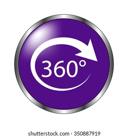 360 degree - vector icon; violet button