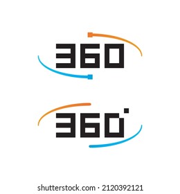 Design-Vorlage für 360 Grad-Vektorsymbole