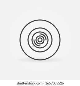 360 degree video camera outline vector circular icon or design element 