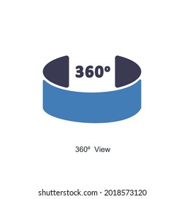 Concepto de icono de vista de 360 grados