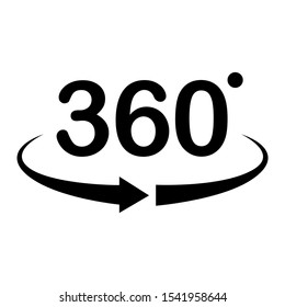 360 degree view icon design. 360 degree view icon in style design. Vector illustration.