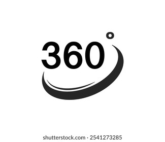 360 degree view icon Isolated on white background