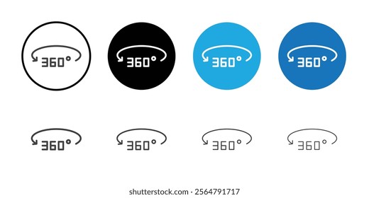 360 degree view icon simple vector symbol